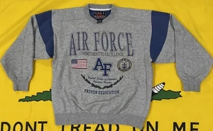 Vintage Galt Sand Air Force Academy Falcons 90s Medium Sweatshirt Military NICE! - Picture 1 of 8