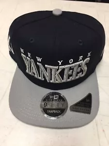 New York Yankees Snapback 9Fifty New Era MLB Hat -Navy/Silver OSFA NWT - Picture 1 of 4