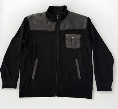 VTG Y2K Mark Ecko Mens Jacket Size 2XL Cut & Sew Black Gray Sweater Urban - Image 1 of 4