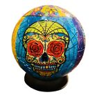 PINTOO COLORFUL SUGAR SKULL FLOWERS PLASTIC PUZZLE BALL FULLY ASSEMBLED W/stand
