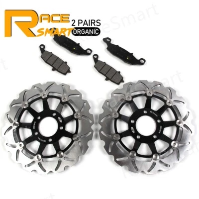 Rotores de disco de freno delanteros pastillas orgánicas para Suzuki GSF600 GSF600S Bandit 2000-2004 Foto 1 de 4
