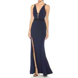 NEW Dress The Population Lana Sleeveless Plunging Strappy Side Slit Gown XXL - Picture 1 of 9