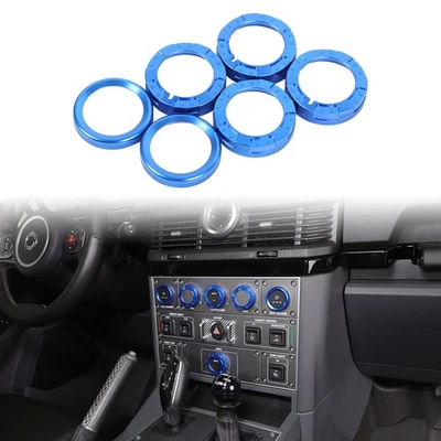 Blue Aluminum AC Volume Knob W/Seat Heating Ring Trim For Ineos Grenadier 2020+ - Image 1 of 4