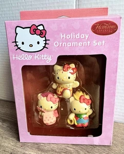 Hello Kitty Sanrio 3er Set Vintage 2005 Weihnachtsschmuck gebraucht mit OVP - Bild 1 von 8