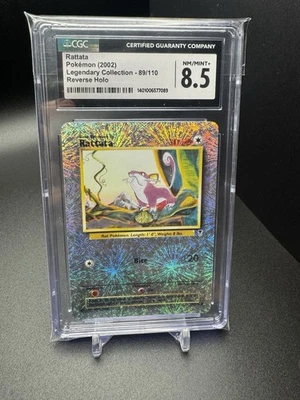 CGC 8.5 Rattata Reverse Holo 37/110 - 2002 Legendary Collection Pokemon Card - Image 1 of 2