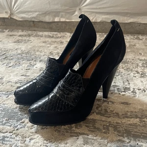 Derek Lam Navy Blue Delana Loafer Pumps Size 8 US - Picture 1 of 9