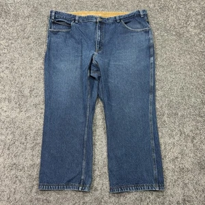Duluth Jeans Herren 48x28 blau gerades Bein Medium Wash Denim Workwear Tasche Logo - Bild 1 von 9