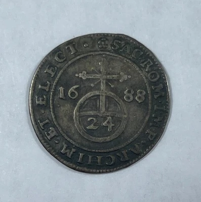 Germany Saxony-Albertine 1688 Groshen KM570 (#2781) VF Bent - Image 1 of 2