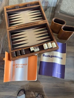 Vintage Backgammon Travel Set W/ Bakelite Pieces - Image 1 of 4