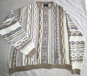 Asos Pullover Strick Coogi Style farbig Zopfmuster Gr. 2XL - Bild 1 von 7