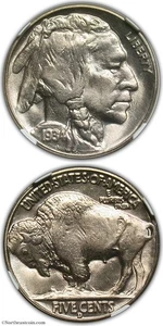 1934-D Buffalo Nickel NGC MS66 CAC - Picture 1 of 3