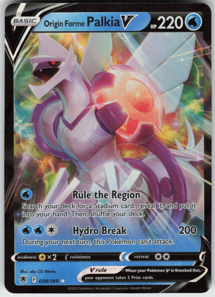 UR-01 Holo Origin Forme Palkia V 039/189 Ultra Rare SWSH10: Astral Radiance - Image 1 of 1