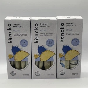 3 Kencko Instant Smoothies Blues Organic Fruit & Veggie 12 total 22g EXP:7/31/25 - Picture 1 of 16