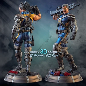Cable (X-Men), Figur 3D Druck Resin 18cm (unbemalt) - Bild 1 von 3