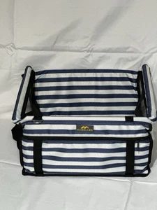 Marslabo  Dog Car Booster Seat, For S/M Size Dog Blue Stripes. - Picture 1 of 6