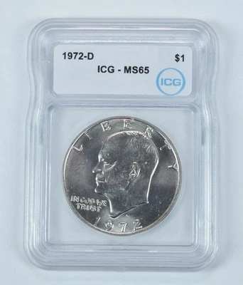 1972-D Eisenhower Dollar MS65 ICG *2451 - Image 1 of 4