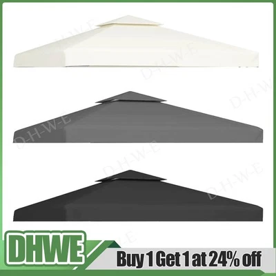 3x3m Gazebo Top Cover Roof 1 Tier 2 Tier Canopy Tent Replacement Fabric Pavilion - Image 1 of 4