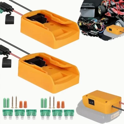 MADOT 2Pack DIY Power Wheels Adapter with Fuse Switch For Dewalt Battery 20V Converter