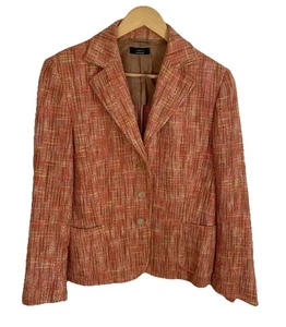 Blazer italiano Isaia Napoli armario naranja óxido tejido algodón talla 50 UE otoñal - Imagen 1 de 18