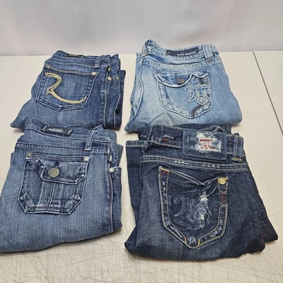 Lote de 4 jeans MEK Rock Republic para mujer de Estate talla 27 - 28 al por mayor Foto 1 de 4