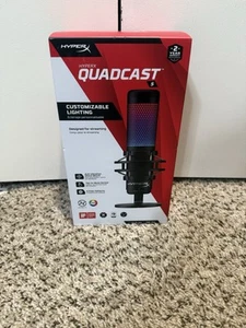HyperX QuadCast S - Microphone à condensateur USB RGB, noir NEUF / LIVRAISON RAPIDE - Photo 1/2