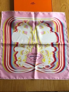 Hermès Carré 45 Brides de Gala Shadow Silk Scarf 42cm Pocket Square slightly use - Picture 1 of 9