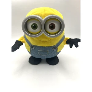 Despicable Me Illumination Plush Bob 8” Yellow eyes Green Brown Walking Minion - Picture 1 of 9