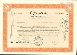 Garan Garanimals Berkshire Hathaway Aktienzertifikat - Bild 1 von 1