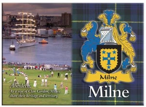 Milne Scottish Clan Metallic Souvenir Bild Kühlschrankmagnet Schottisches Geschenk - Bild 1 von 2