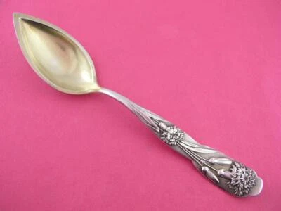 Colher de frutas rara esterlina SHIEBLER FLORA com motivo rosa ESTÉTICA - Imagem 1 de 4