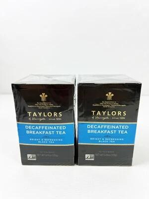 Taylors of Harrogate Decaffeinated Breakfast Tea 2 Boxes Of 50 Teabags Read All - Image 1 of 4