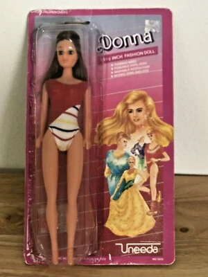 RARE VINTAGE 1986 UNEEDA DONNA 11-1/2" FASHION DOLL #1900 ON ORIGINAL PACKAGING - Image 1 of 4