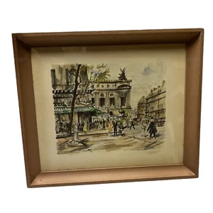 Stampa litografica vintage firmata Franz Herbelot Paris bella - Foto 1 di 5