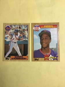 1987 Topps #460 #601 Darryl Strawberry  All Star - 2 Cards LOT  - NM-MINT 2340