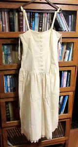 Vtg NOS/Dead-Stock Henry Grethel Dress size 10 Yellow Striped NWT Hong Kong - Picture 1 of 11