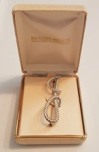 IN-VEST-MENTS SILVER TONE BROOCH/PIN - Picture 1 of 5