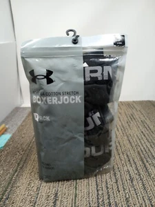 Under Armour UA Boys BoxerJock Size YSM 3 Pair Only Cotton Stretch Youth BK Camo - Picture 1 of 7