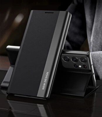 Luxury PU Leather Stand Case Cover For Samsung Galaxy S24 S23 Ultra S22 S21 FE - Image 1 of 4