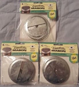 Galvanized Metal Coin Slot Bank Lid Inserts for Mason Jar 12 Pack, Regular Mouth - Picture 1 of 4