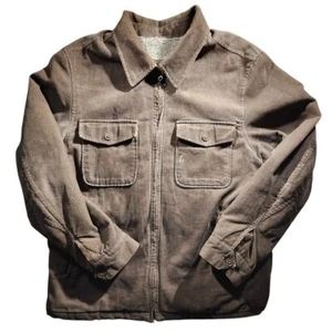 Chaqueta de Granero Gap Pana Sherpa Forrada Cremallera Completa Marrón Para Hombre Talla L - Imagen 1 de 10