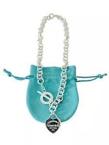 Return to Tiffany Herzanhänger Knebel Halskette Tiffany & Co 16 Zoll - Bild 1 von 6