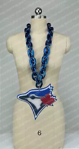 New MLB Toronto Blue Jays Jumbo Big Blue Fan Chain Necklace Foam MI USA - Picture 1 of 3