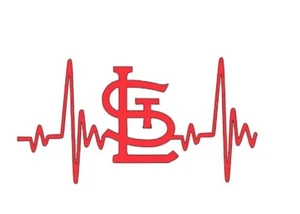 St Louis Cardinals Heartbeat Vinyl Decal Window Truck Sticker Laptop - Picture 1 of 1