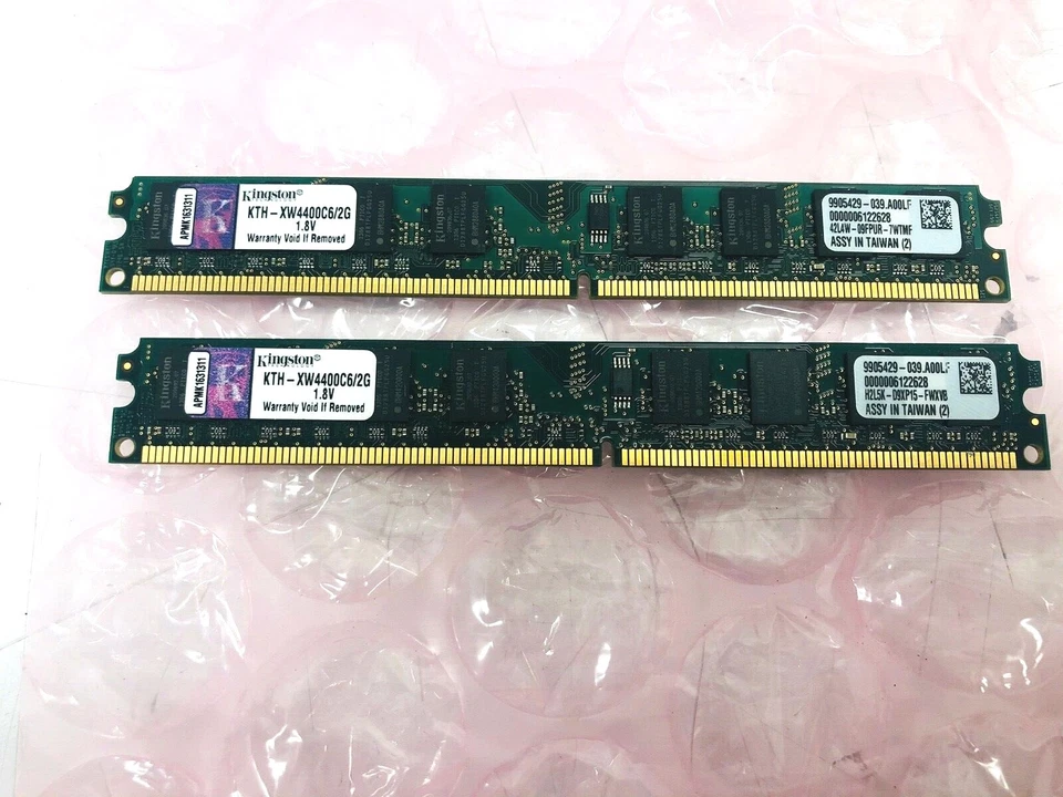 LOT OF 2 Kingston 2GB DDR2 Non-ECC PC2-6400 800MHz RAM Memory KTH-XW4400C6/G2 - Image 1 of 3