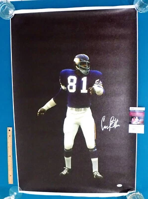 CARL ELLER HOF Signed Autograph 36.25x24 Canvas Poster Vikings JSA 💎 COA - Image 1 of 4