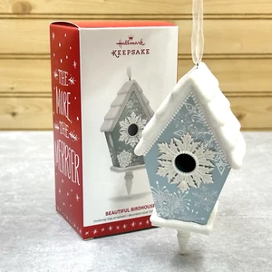 HALLMARK Christmas Ornament Beautiful Birdhouse Holiday Figure Original Box - Picture 1 of 11