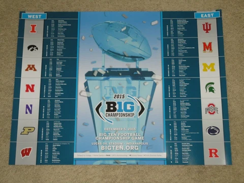 2015 BIG TEN FOOTBALL POSTER *NATIONAL CHAMPIONSHIP* MICHIGAN STATE SPARTANS Cover