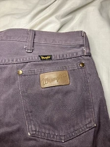 Vintage Wrangler lila Denim Jeans Made in USA Größe 36 x 30 - Bild 1 von 5