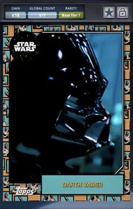 š„DIGITALš„DARTH VADER 2019 Star Wars Card Trader JAR JAR BINKS Variant TIER 7 - Picture 1 of 3
