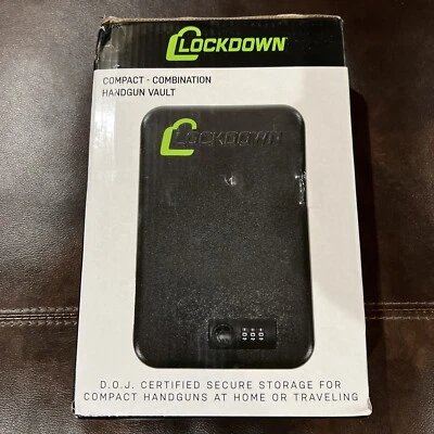 Lockdown Handgun Vault Compact Combination DOJ Certified Key security - Image 1 of 4